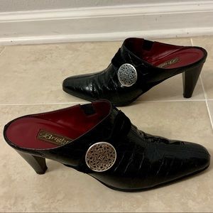 Brighton sz8 mules patent leather